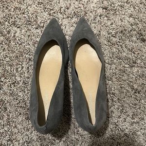 Marc Fisher ZALA BLOCK HEEL POINTY TOE PUMP - suede Dark grey - 8.5